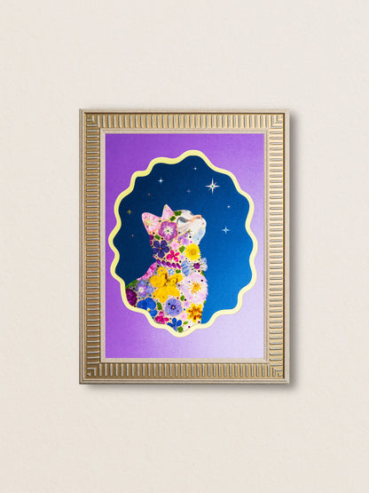 Dreamer Cat: Night Bloom 8.3″×11.7″