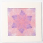 soft mandala guide sheet in pink and purple – from the Serenity Bloom pressed flower kit