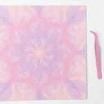 gradient mandala base from Serenity Bloom pressed flower kit – a gentle beginning for your design