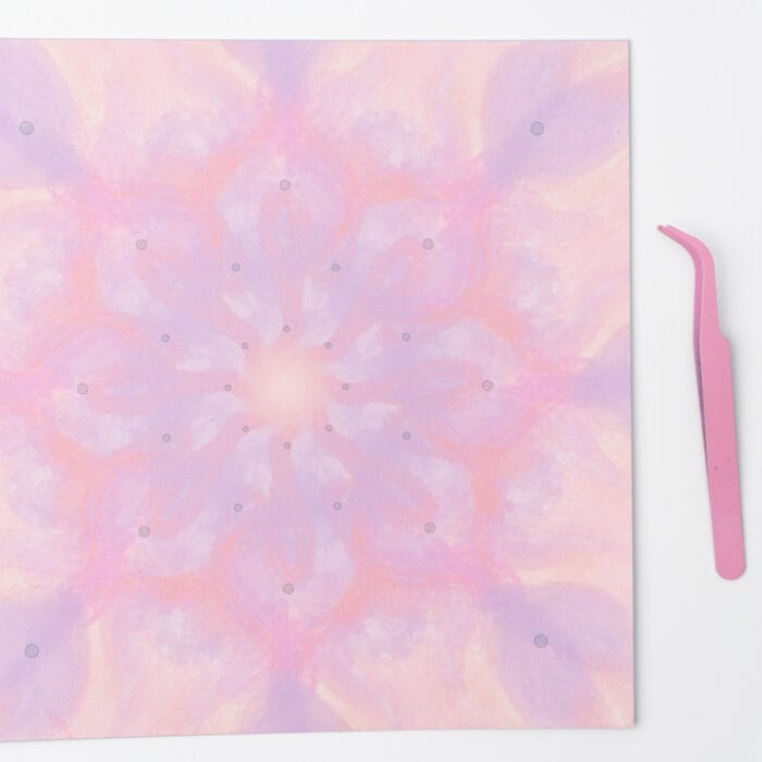 Gradient mandala base from serenity bloom pressed flower kit – a gentle beginning for your design