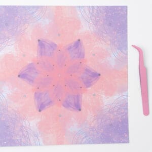 6-segment mandala design paper in pastel tones, included in petal & still pressed flower kit