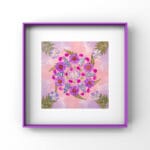 framed flower mandala artwork from Serenity Bloom pressed flower kit – for mindful home interiors
