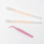 pink tweezers and glue pens from Serenity Light pressed flower kit – tools to slow down and arrange with care