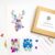 Flat lay of Petal & Still's Deer Pressed Flower Kit with dried flower art and calming DIY materials.