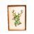 Framed deer-shaped flower collage in rich green tones made with Petal & Still pressed flower kit.