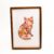 A botanical pressed flower cat collage in a walnut-style wooden frame – handmade art from the Curious edition of the Pressed Flower Kit.