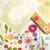 Pressed flower kit cat gentle template with pale green card silhouette.
