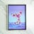 Pressed flower kit whale tail silhouette with purple ocean and floral collage
