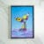 Pressed flower kit whale tail silhouette with yellow and purple flowers on starry blue background