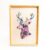 Pressed flower deer artwork framed in soft wood, made with calming purple and blue petals.